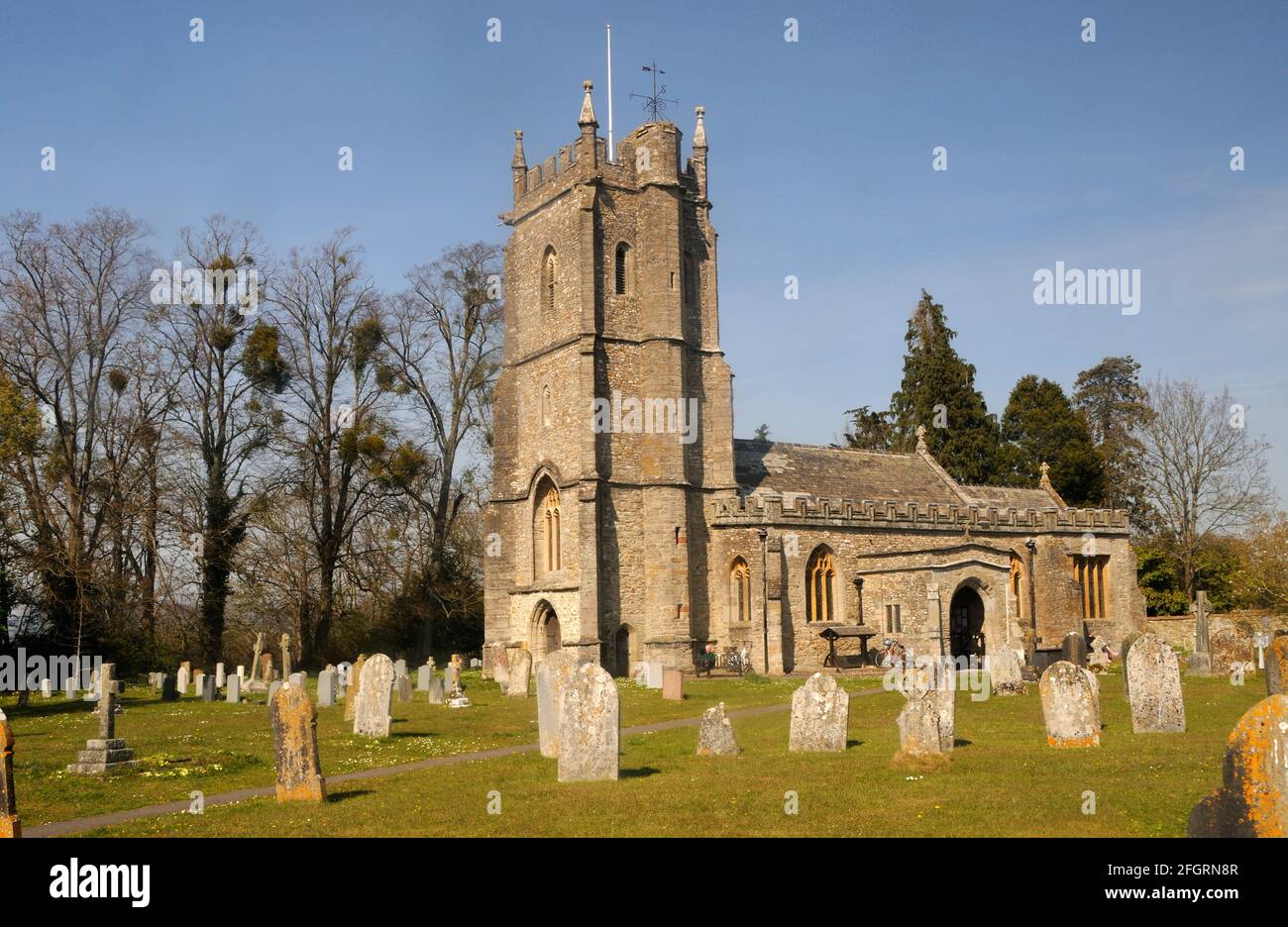 La Iglesia de San Giles, en Bradford-on-Tone, Somerset, Inglaterra Foto de stock