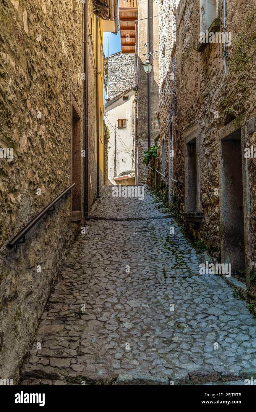 Friuli Vajont Casso en Val Cellina Foto de stock