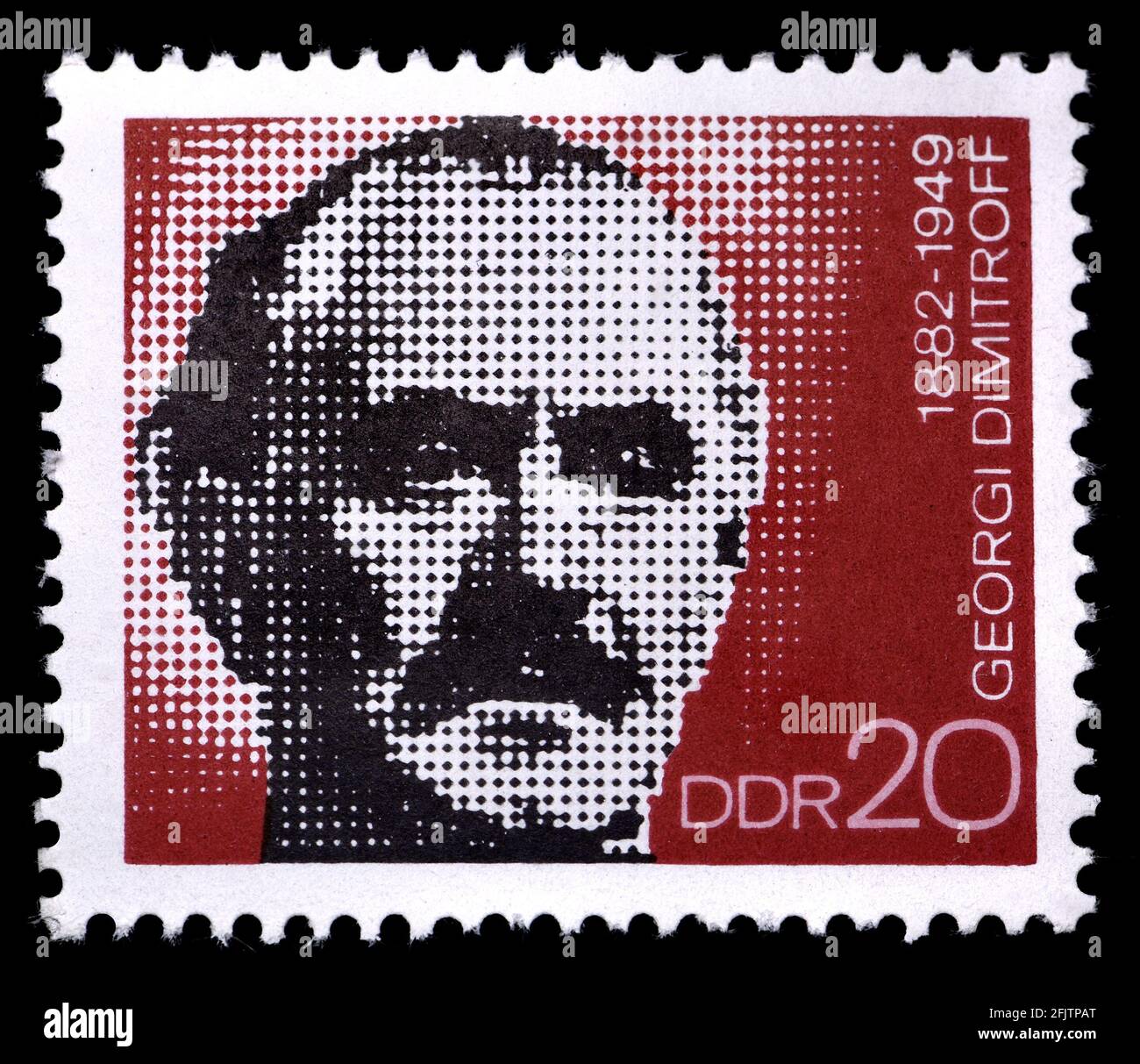 Sello postal de Alemania del Este (1972) : Georgi Dimitrov (1882-1949) Político comunista búlgaro - primer líder comunista de Bulgaria (1946 - 1949) Foto de stock