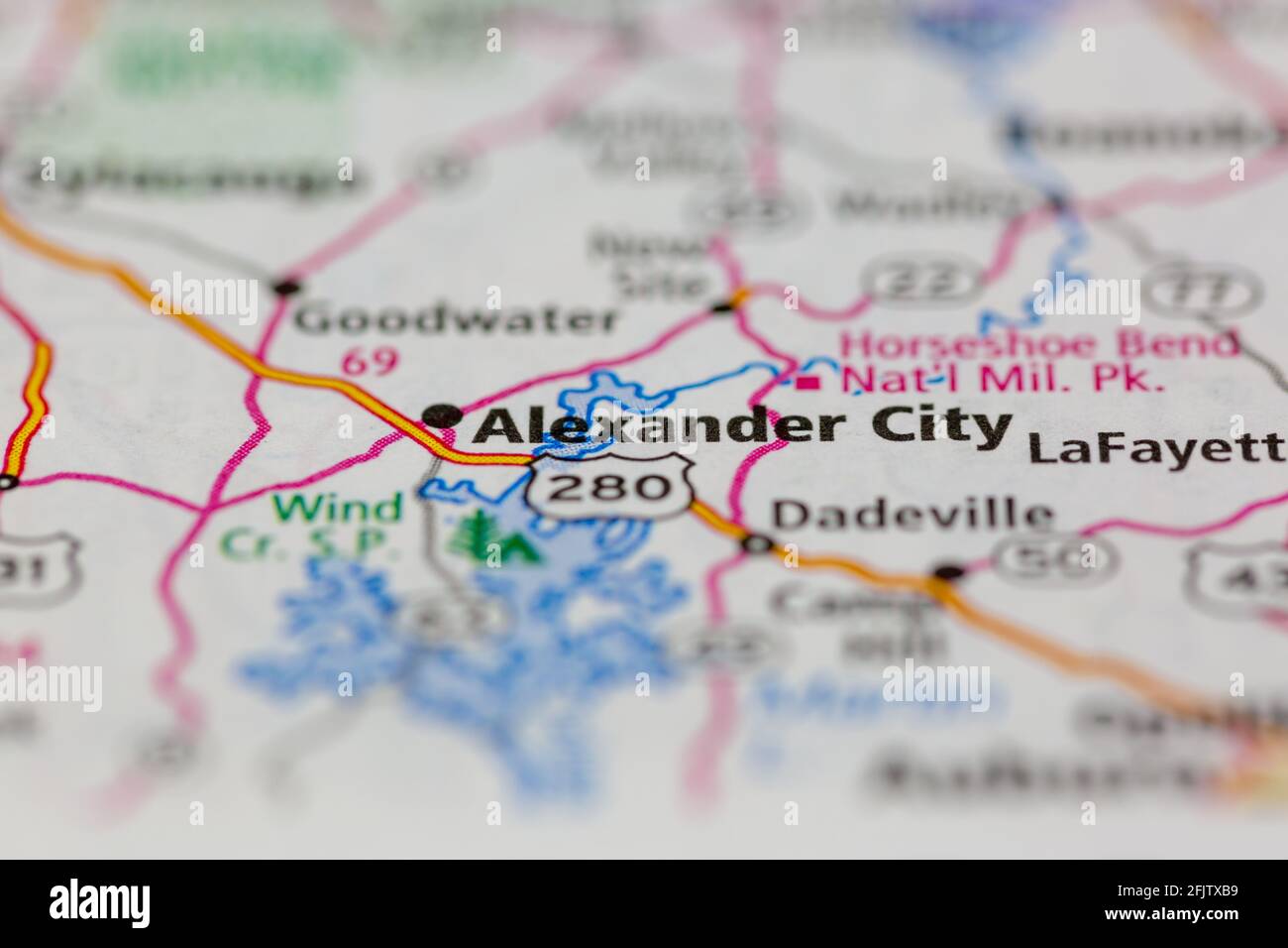 Alexander city alabama mapa fotografías e imágenes de alta resolución