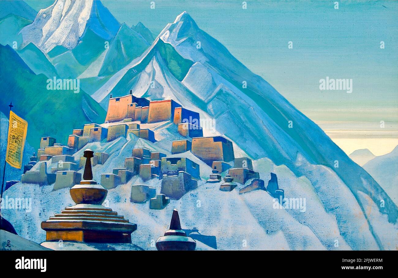 Obras de arte de Nicholas Roerich tituladas Tibet, Himalaya Fotografía de  stock - Alamy