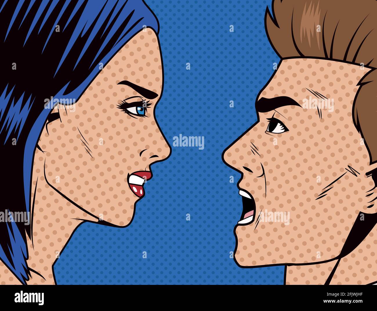 pareja enojada popart Imagen Vector de stock - Alamy pareja enojada popart Imagen Vector de stock - Alamy