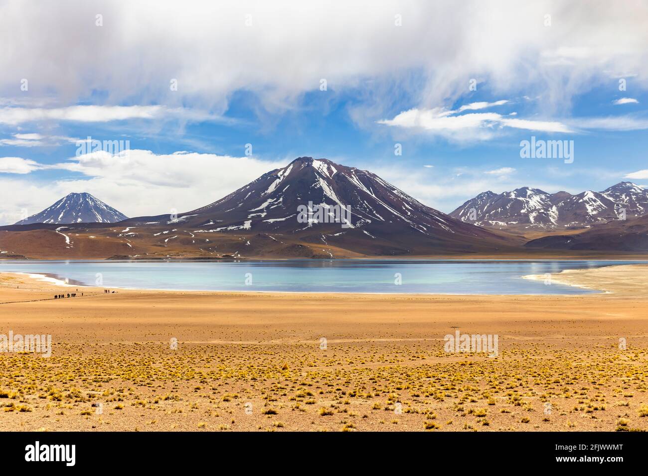 Laguna Miscanti en el altiplano en el desierto de Atacama en la región