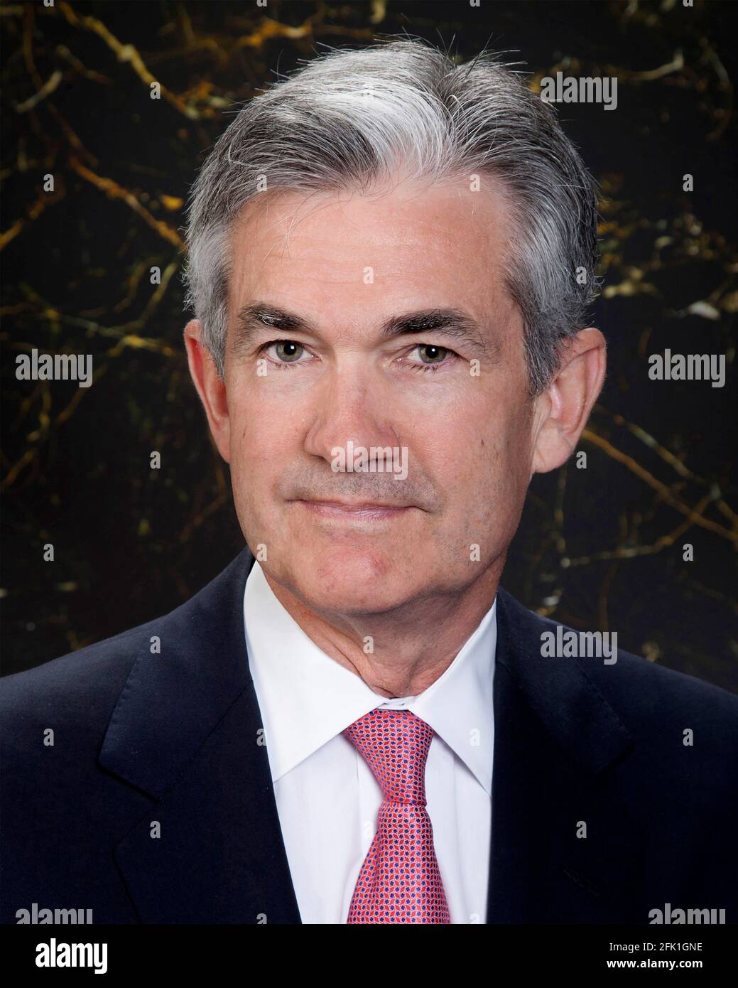 Jerónimo Powell. Retrato del Presidente de la Reserva Federal de 16th, Jerome Hayden 'Jay' Powell (n. 1953), foto oficial Foto de stock