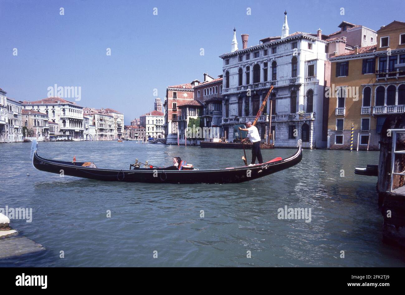 Góndola en el Gran Canal.Venecia.Italia. Foto de stock