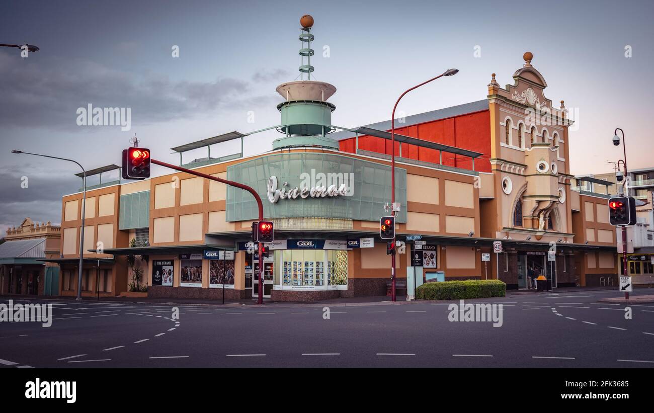 Toowoomba, Queensland, Australia - Edificio de cines BCC con un diseño interesante Foto de stock