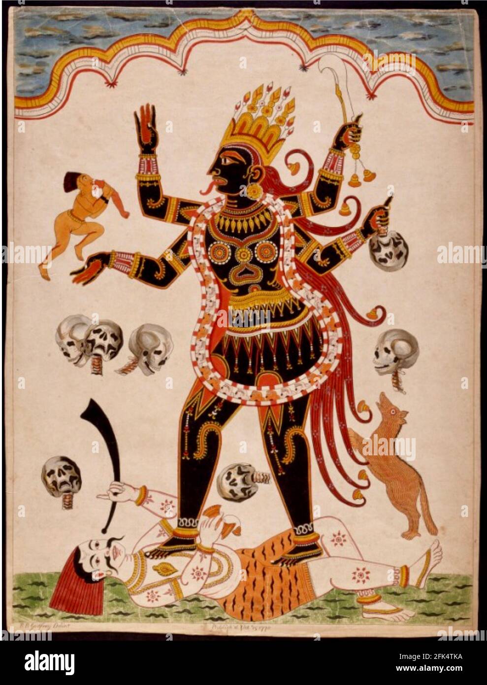 Kali - Devi - 1770 Foto de stock