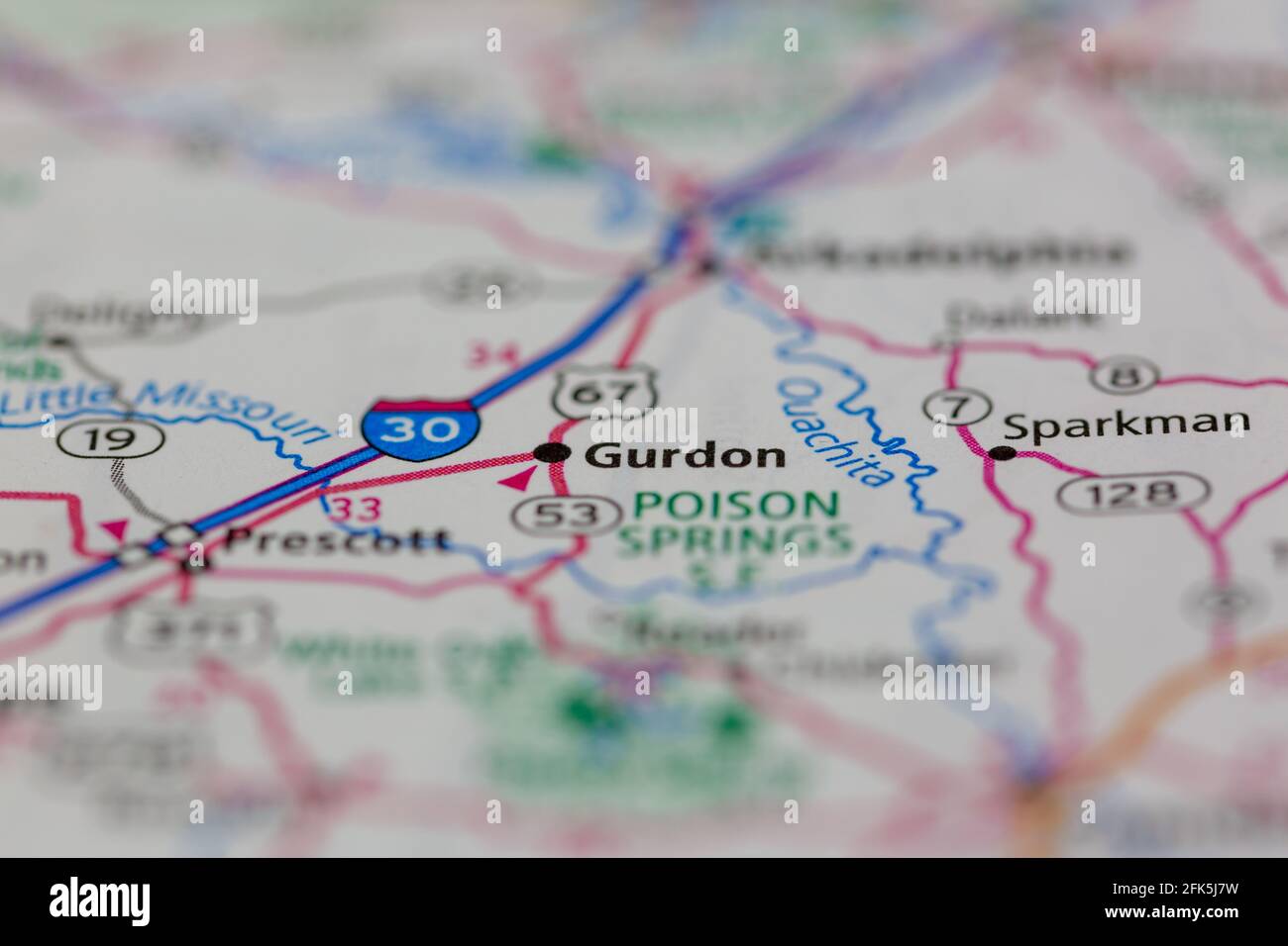 Mapa de gurdon arkansas fotografías e imágenes de alta resolución Alamy