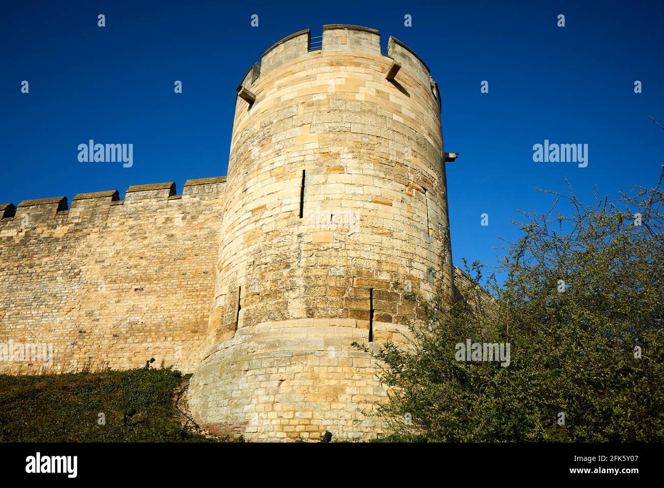 Lincoln, Lincolnshire, East Midlands, Lincoln Castle es un importante castillo normando Foto de stock