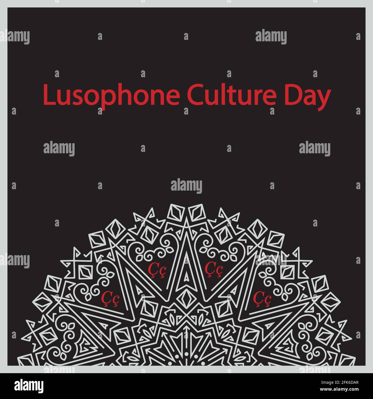El 5 de mayo es el Día de la Cultura Lusofona en la Comunidad de Países de idioma portugués Ilustración del Vector