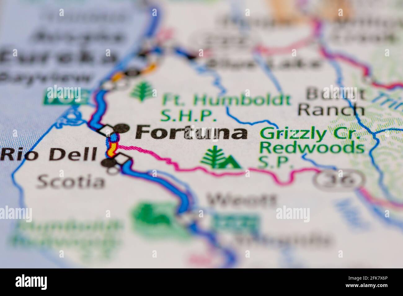 Mapa de la fortuna california fotografías e imágenes de alta resolución