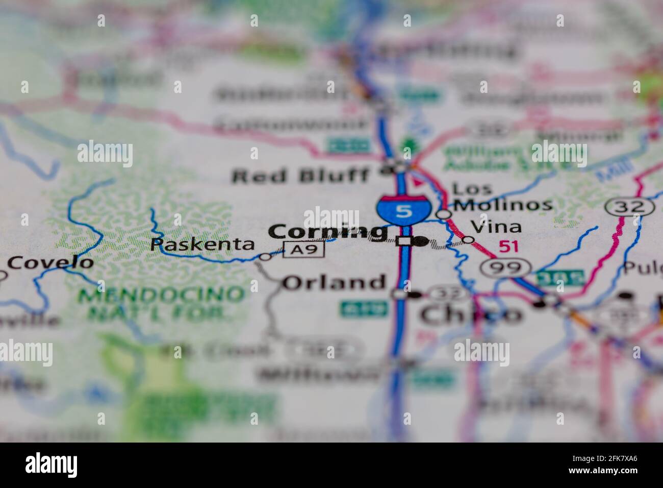 Mapa de corning california fotografías e imágenes de alta resolución