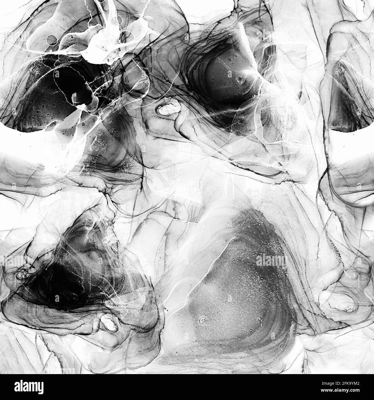 Fondo blanco negro abstracto. Arte creativo textura de mármol Foto de stock