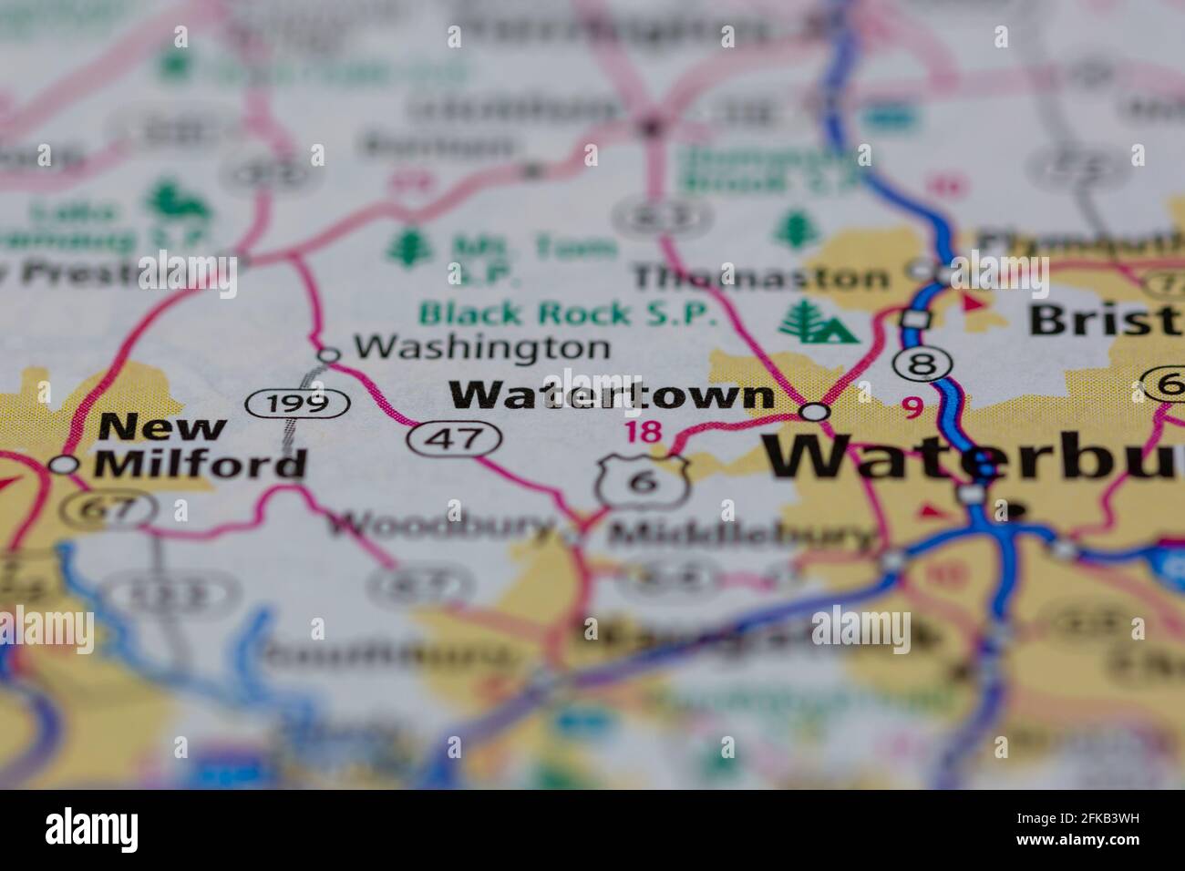 Mapa de watertown connecticut fotografías e imágenes de alta resolución Alamy