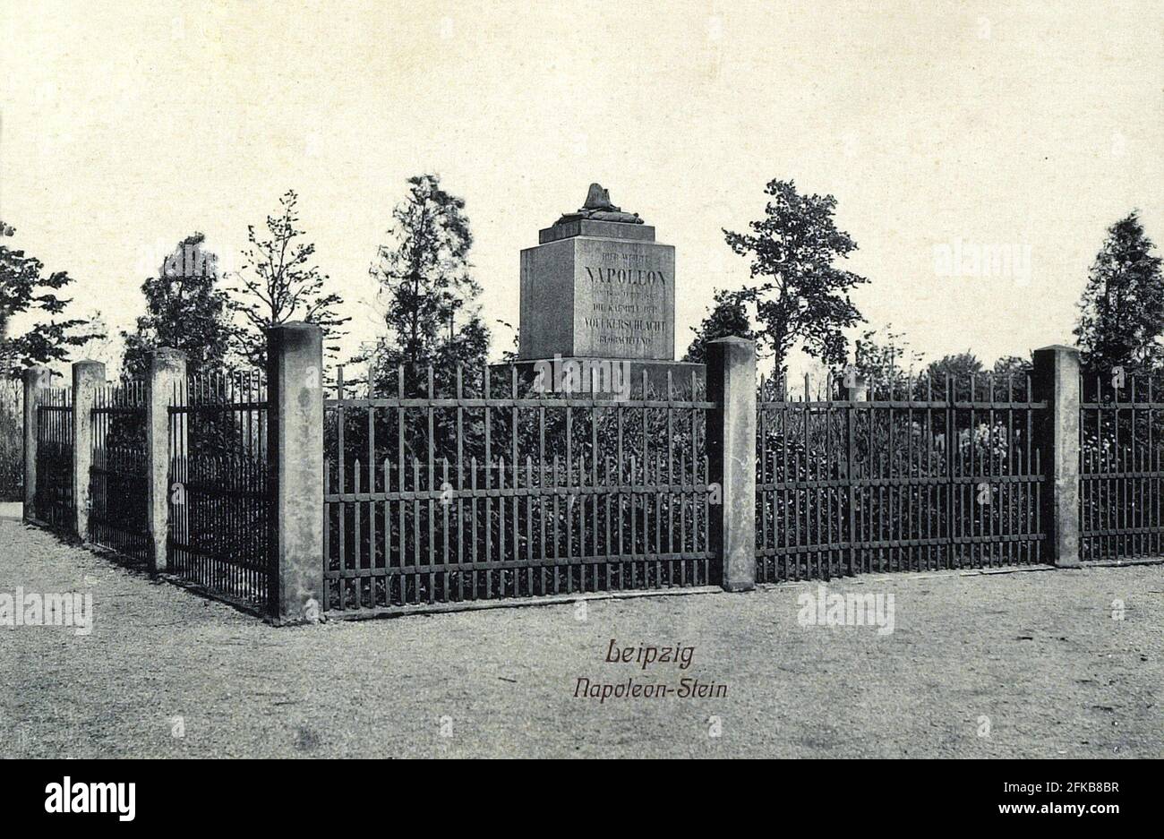 Monumento conmemorativo: Batalla de Leipzig. Campaña de Sajonia. 16-18th Octubre 1813 Paris, Fondation Napoléon Foto de stock