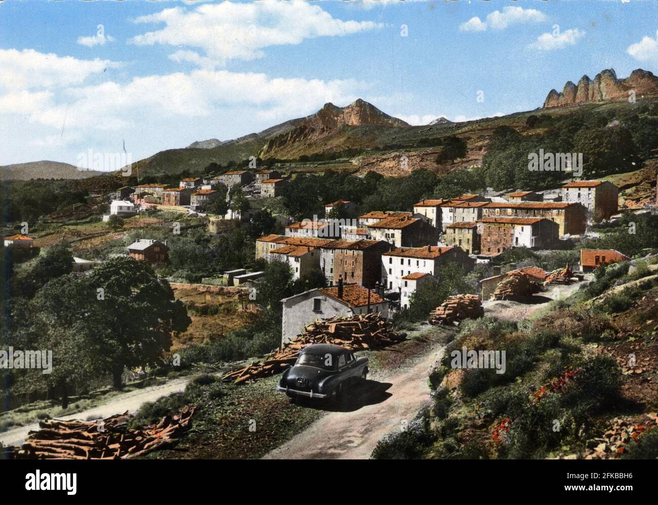 LOZZI. Departamento francés: 2B - Tarjeta postal de Haute-Corse finales del siglo 19th - principios del siglo 20th Foto de stock