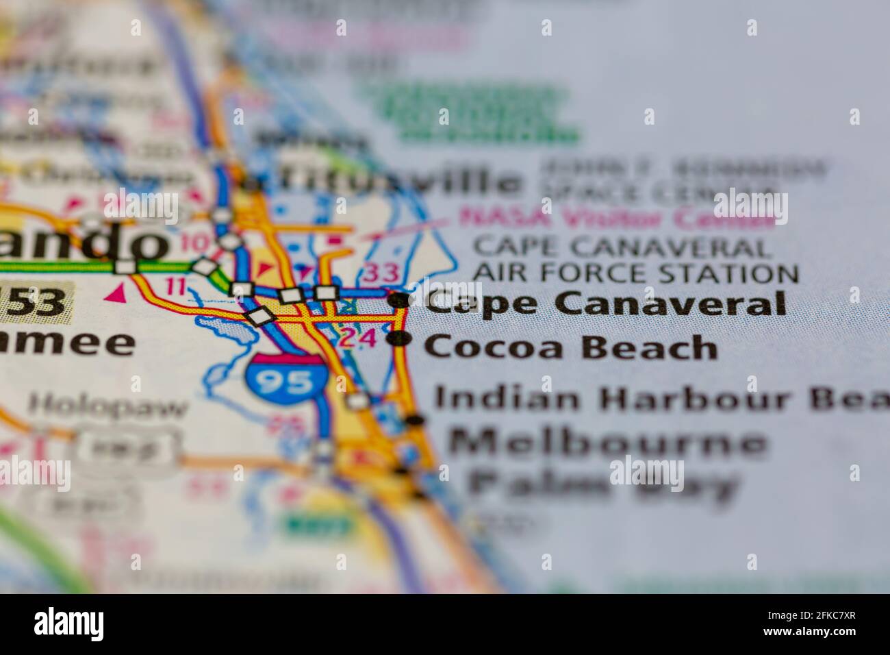 Mapa de cabo cañaveral florida fotografías e imágenes de alta resolución -  Alamy