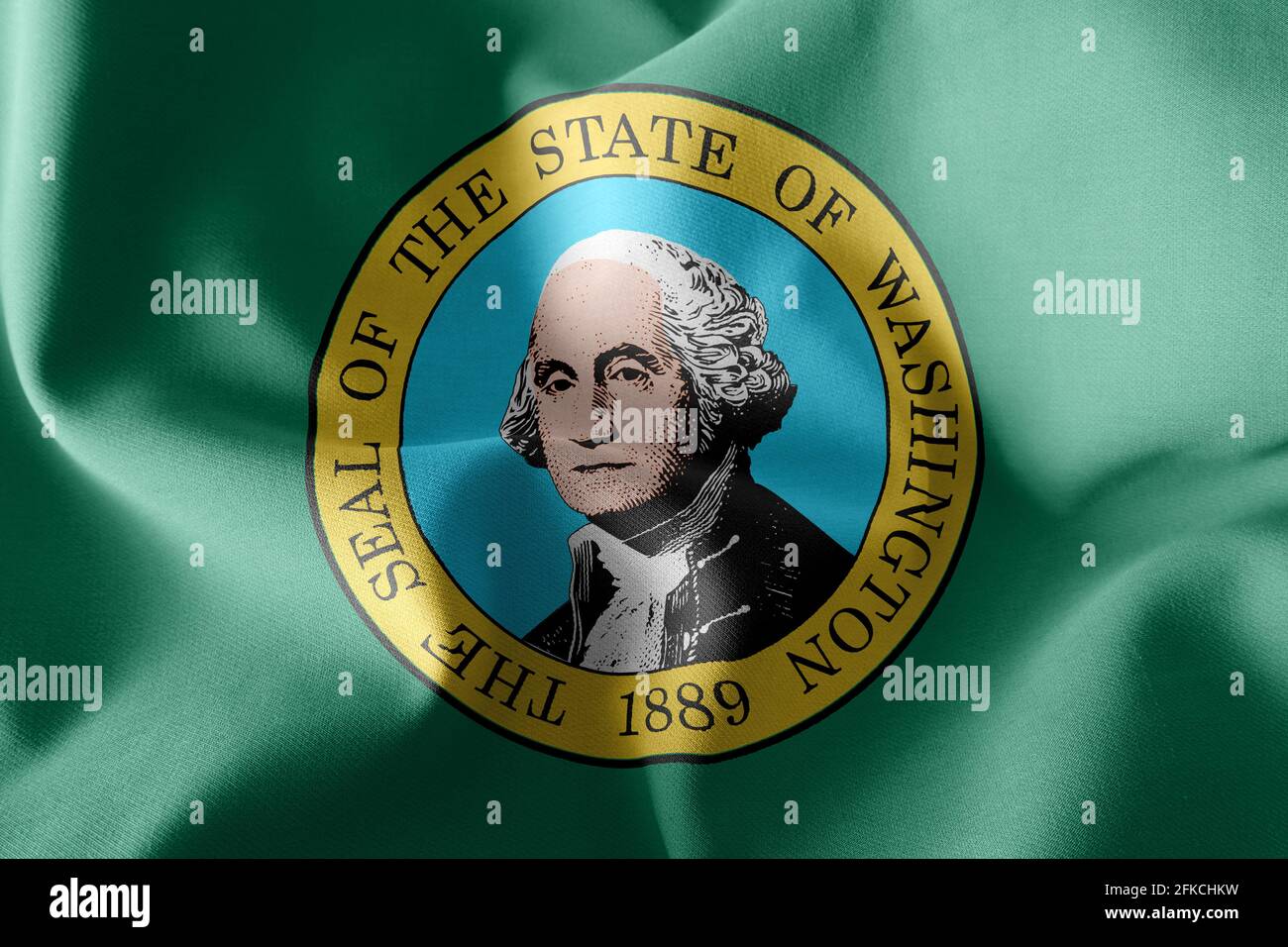 3D La bandera de Washington es una región de los Estados Unidos