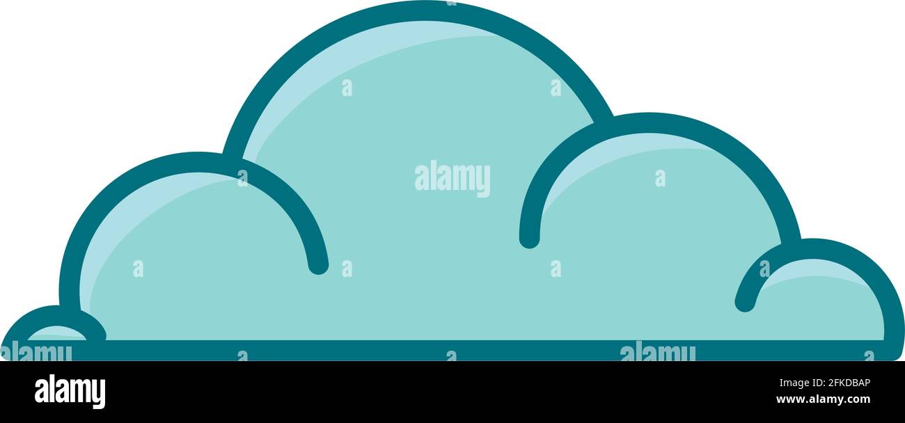 un bonito icono de nube Ilustración del Vector