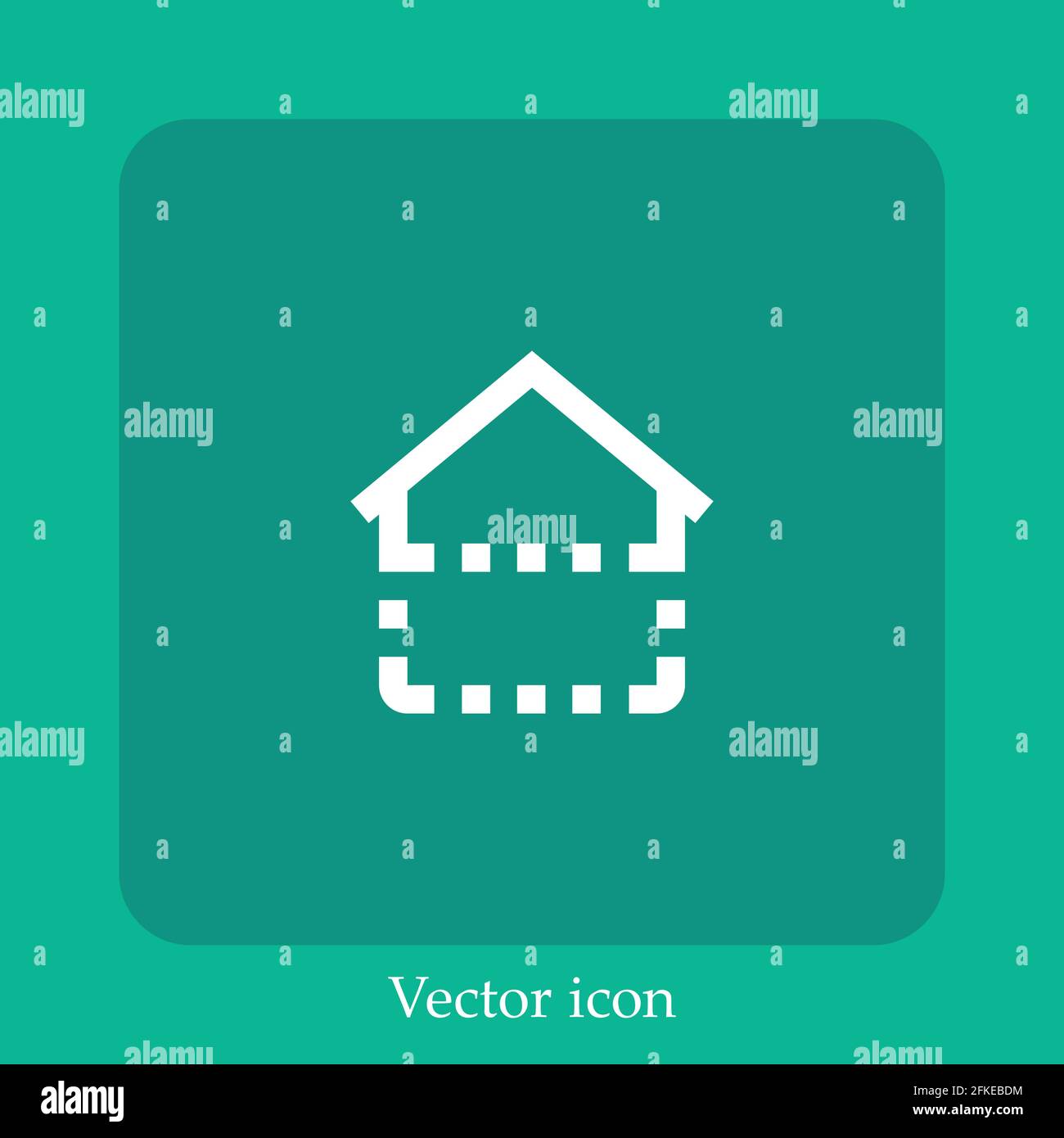 Icono de vector de construcción icono lineal.Línea con trazo editable Ilustración del Vector