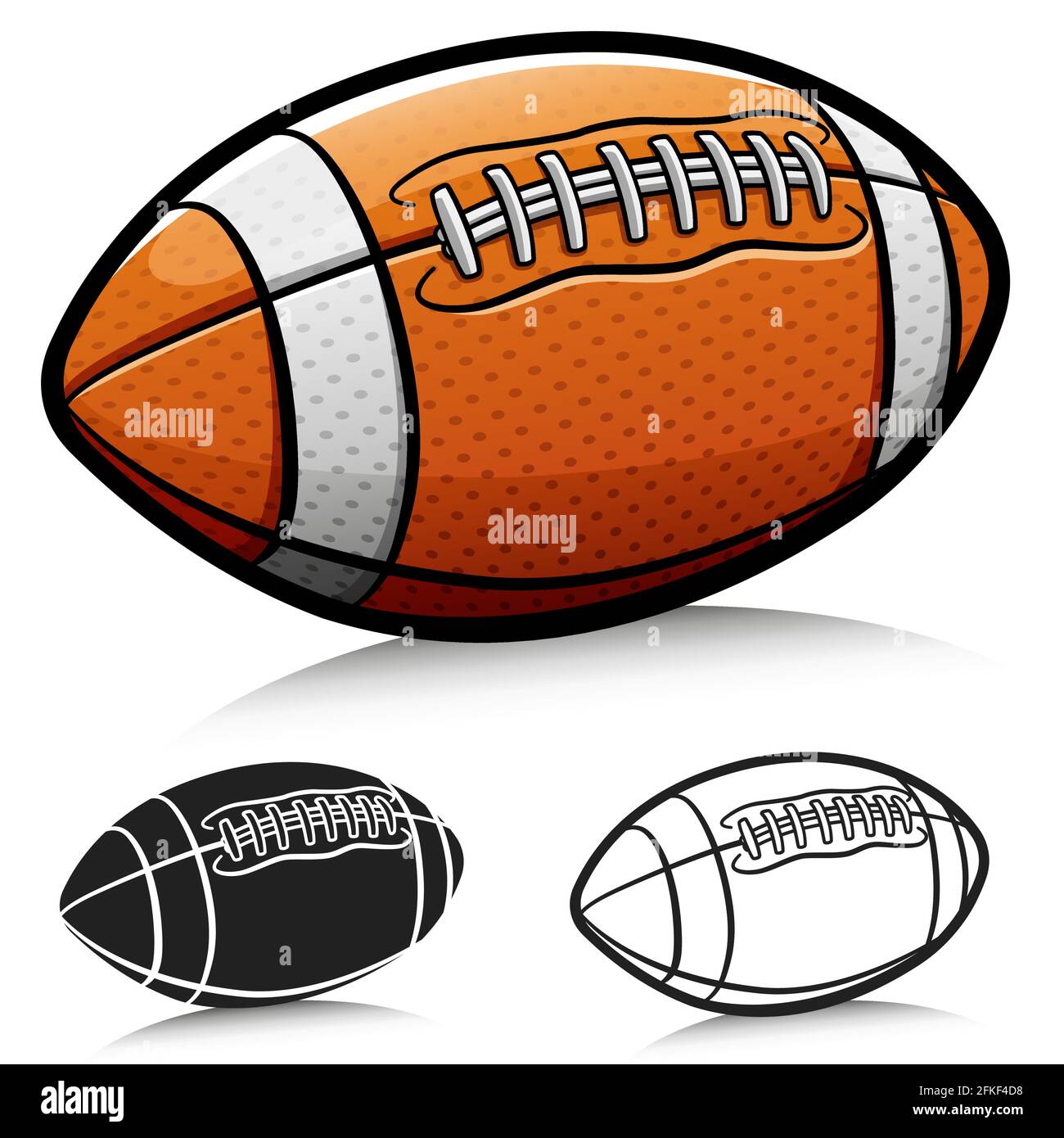 Ilustración vectorial de la caricatura americana de la pelota de fútbol  Imagen Vector de stock - Alamy