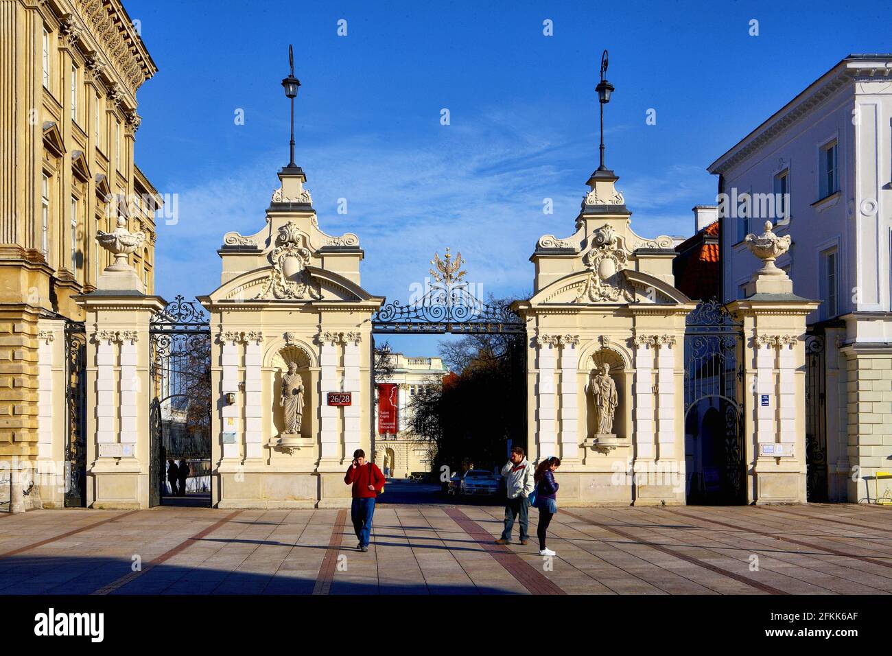 Polonia, Varsovia, la estación de la universidad, el voivodato de Masovia. Foto de stock
