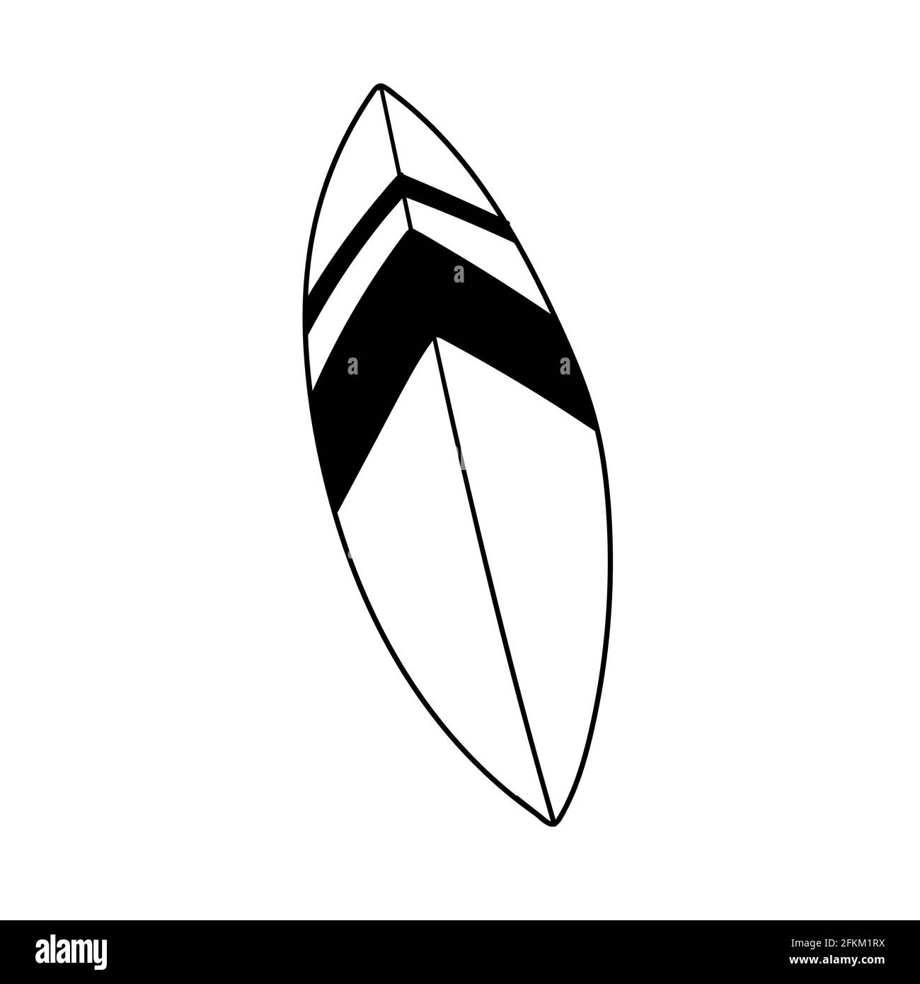 Icono de tabla de surf Ilutration vector surf símbolo Imagen Vector de