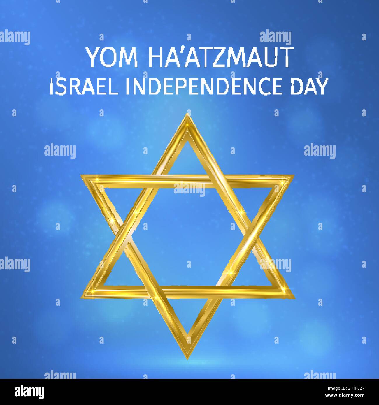 Día de la Independencia de Israel (Yom Haatzmaut). Estrella brillante