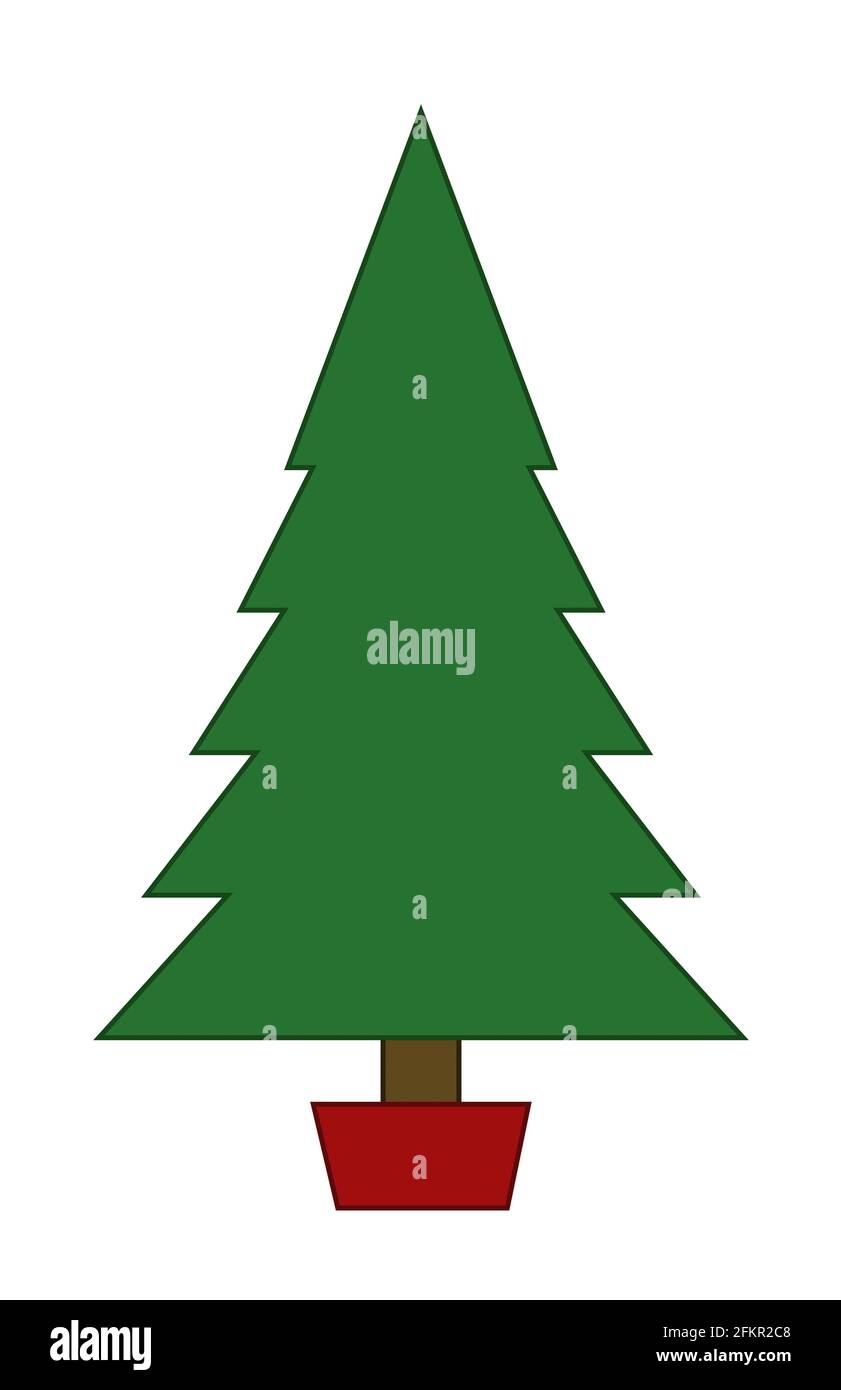 Ilustración gráfica de un árbol de Navidad sin decoración para su uso como  icono, logotipo o decoración web Fotografía de stock - Alamy