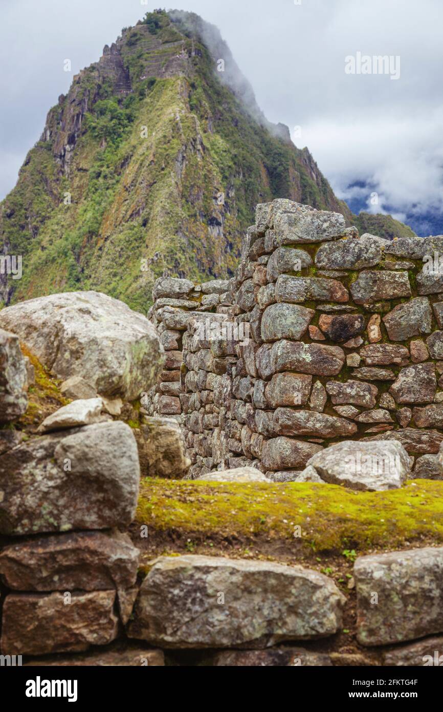 Panorama de Machu Picchu. Perú. Foto de stock
