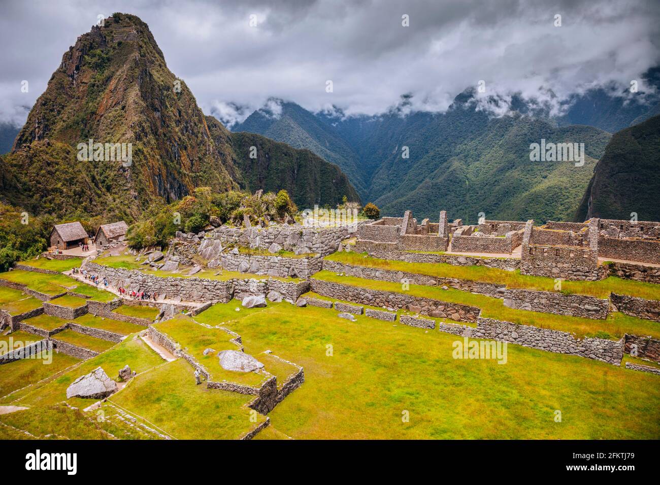 Panorama de Machu Picchu. Perú. Foto de stock