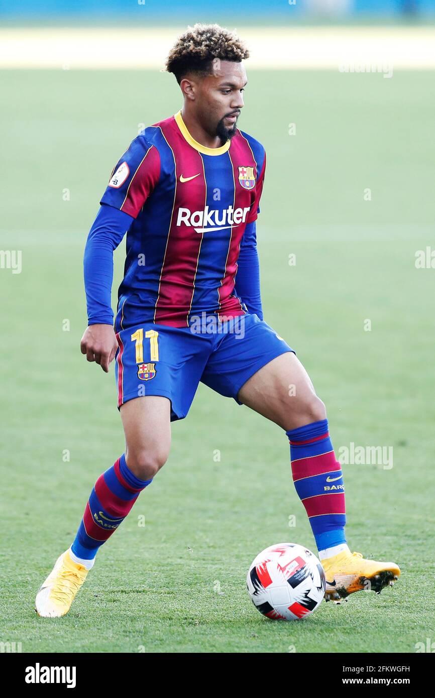 Konrad De Fuente (Barcelona B), 2 DE MAYO de 2021 - Fútbol / Fútbol : Español 'La Liga Segunda División B' 3 partido entre el Barcelona B 2-1 UD