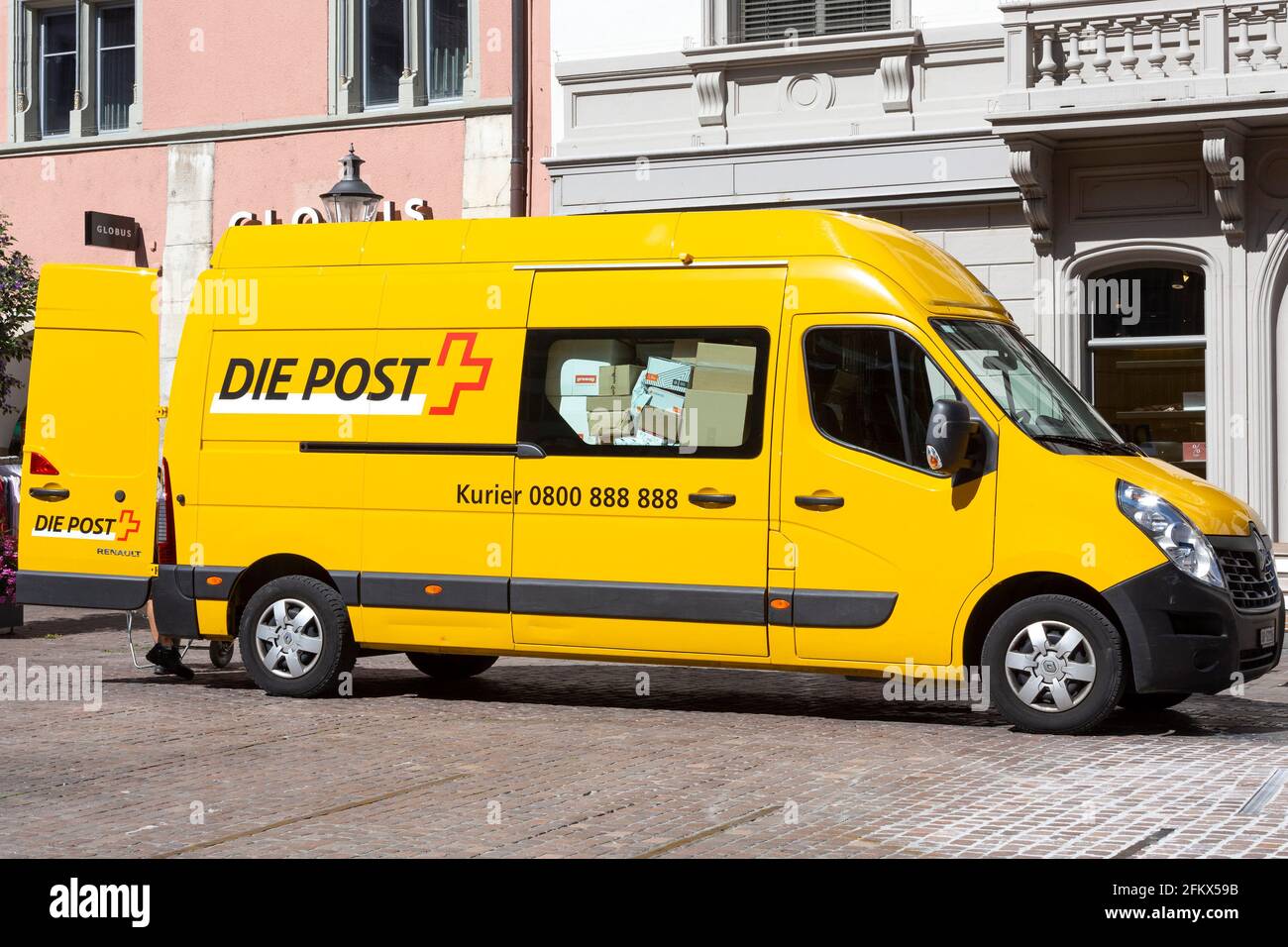 Swiss Post, Postbus Foto de stock