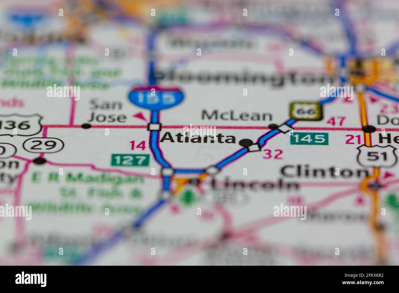 Mapa de atlanta, illinois fotografías e imágenes de alta resolución Alamy