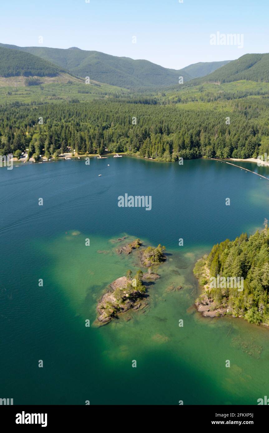 Gordon Bay Provincial Park, Lago Cowichan, Isla de Vancouver, British Columbia, Canadá. Foto de stock