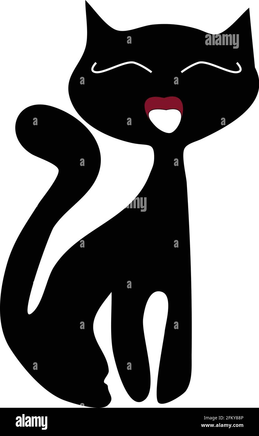 Razón alimentar colgar Sombra de gato Imágenes vectoriales de stock - Alamy
