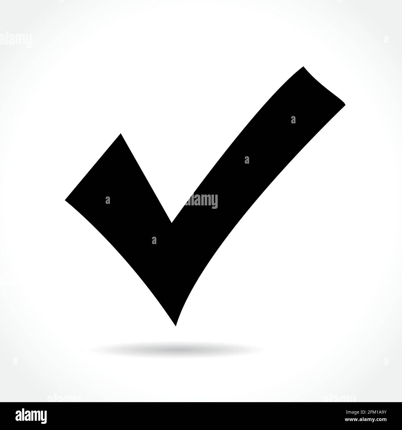 Imagen del icono de marca de verificación sobre fondo blanco Ilustración del Vector