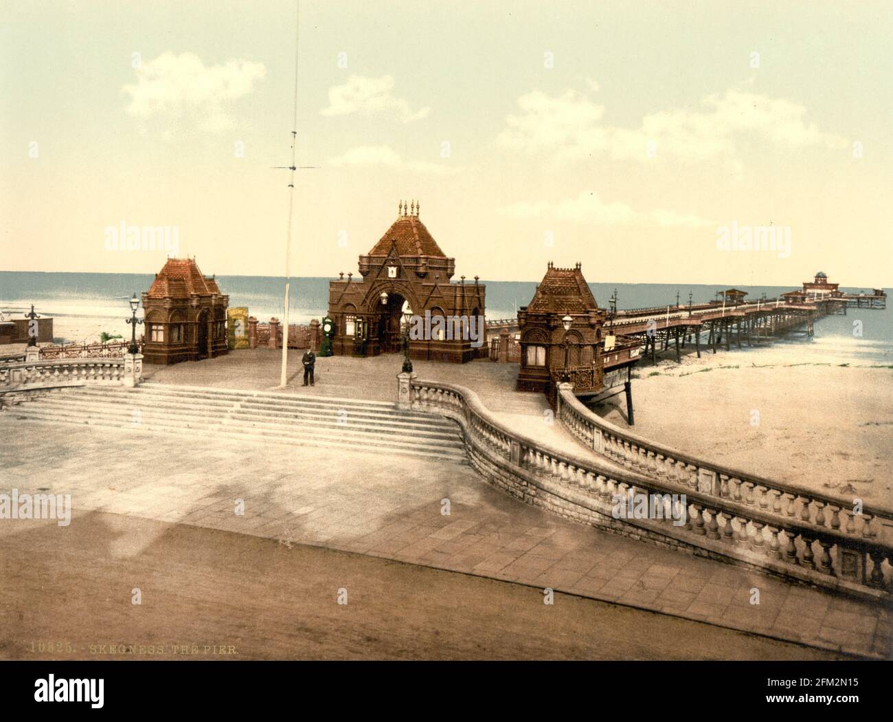 Skegness Pier, Lincolnshire alrededor de 1890-1900 Foto de stock