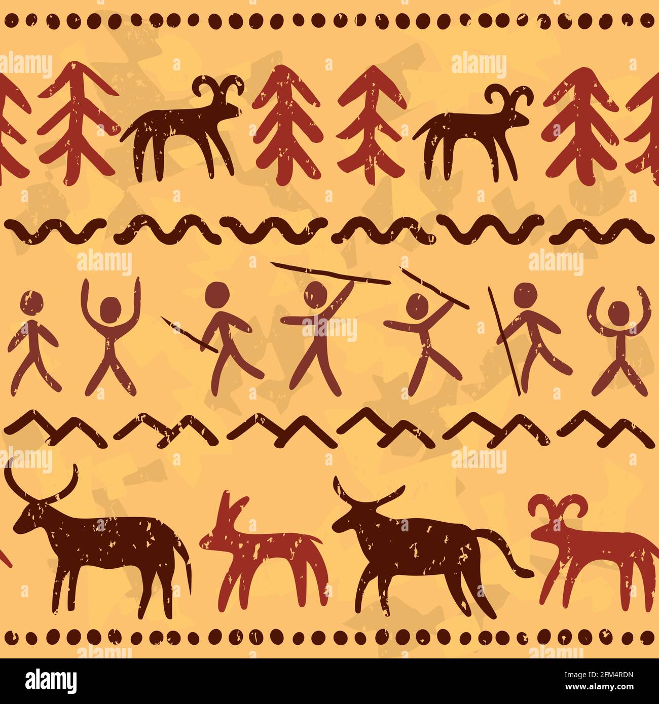 Pinturas rupestres antiguas Imágenes vectoriales de stock - Alamy