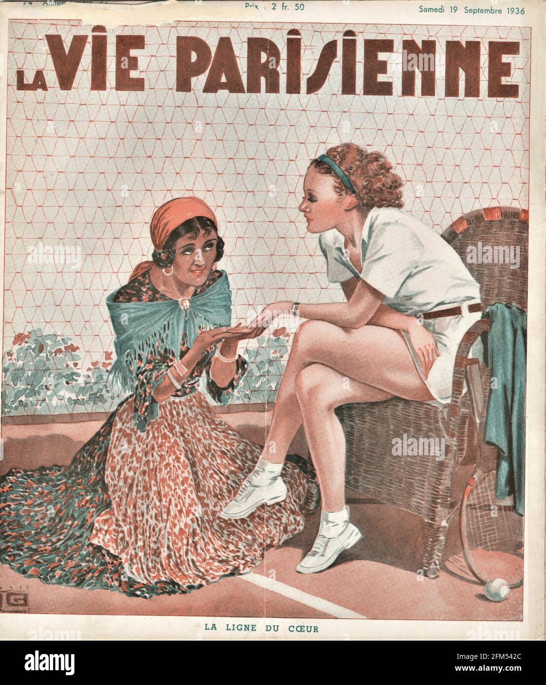 1930 Francia La vie Parisienne la portada de la revista Foto de stock