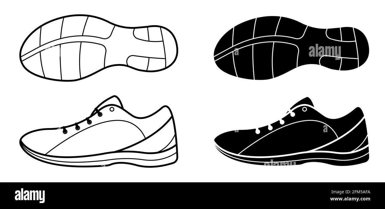 zapatillas deportivas y suela, zapatillas de running. Estilo de vida activo  y saludable. Vector Imagen Vector de stock - Alamy