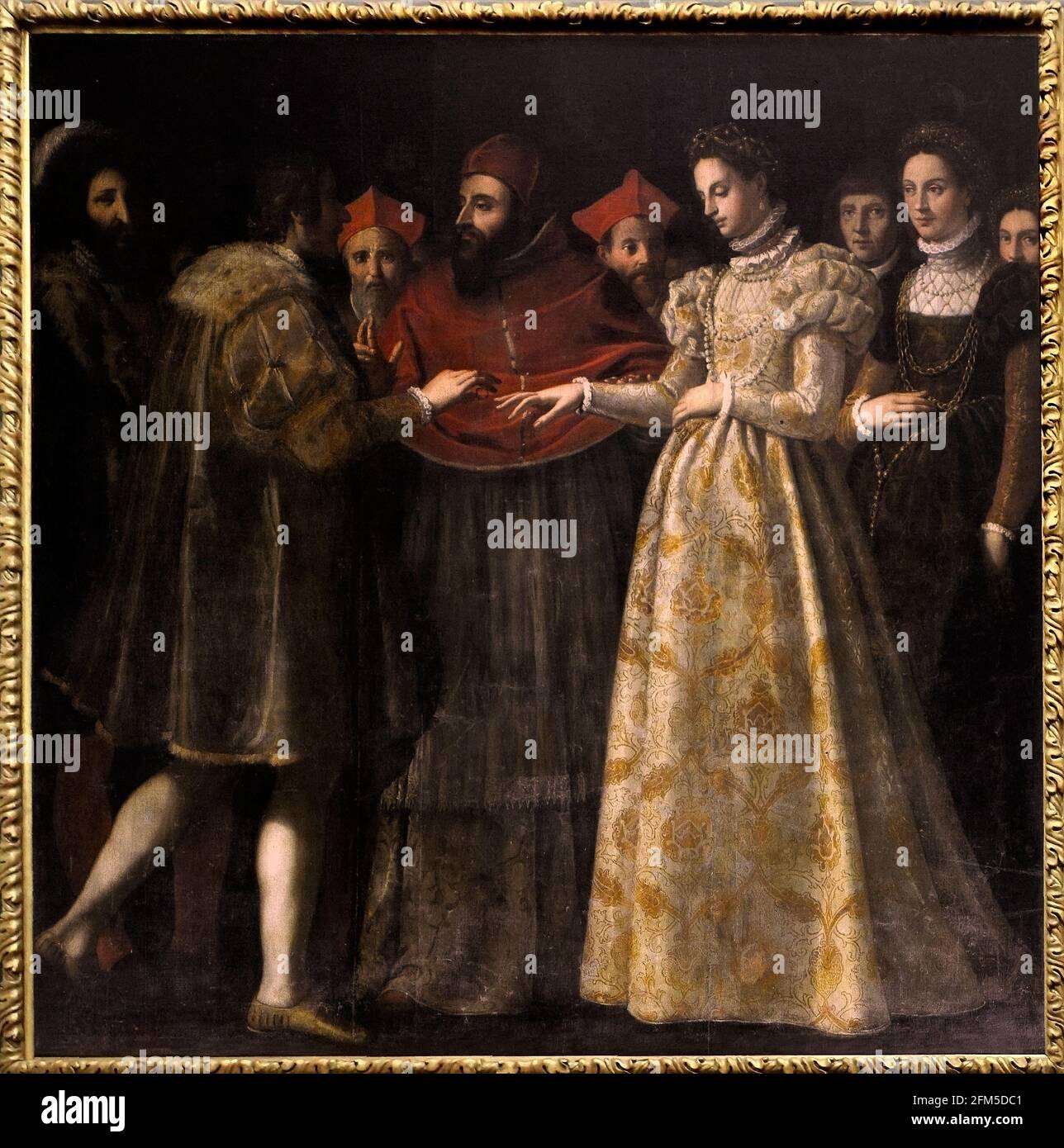 Jacopo Chimenti llamó a l’Empoli, Matrimonio de Caterina de’ Medici (1519-89) y al francés Enrico di Valois, futuro rey Enrique II Foto de stock