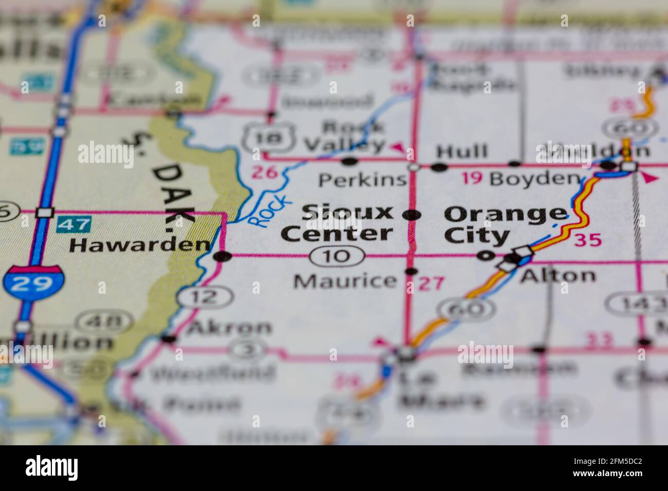 Sioux center en un mapa fotografías e imágenes de alta resolución Alamy