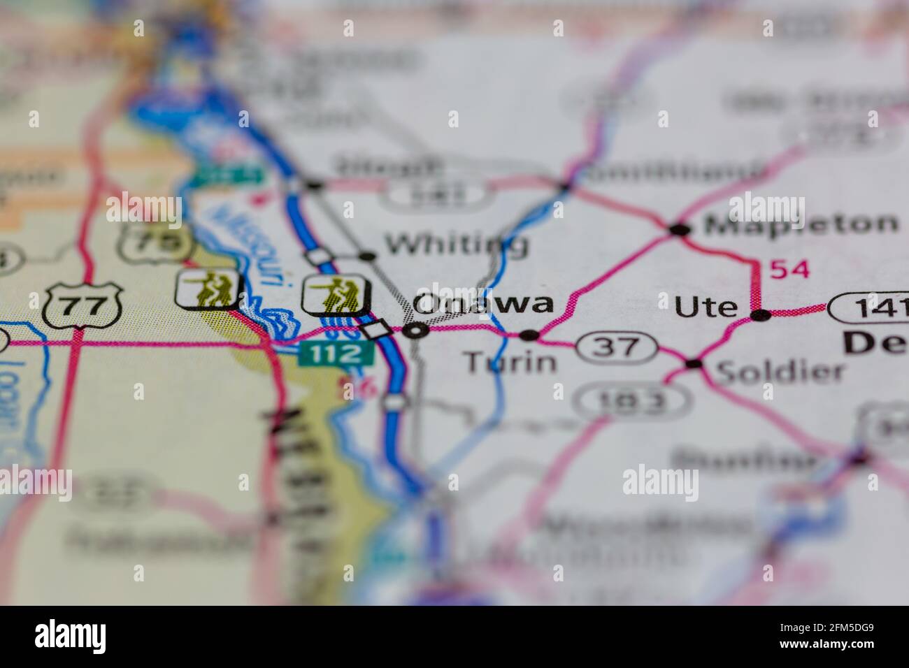Mapa de onawa iowa fotografías e imágenes de alta resolución Alamy