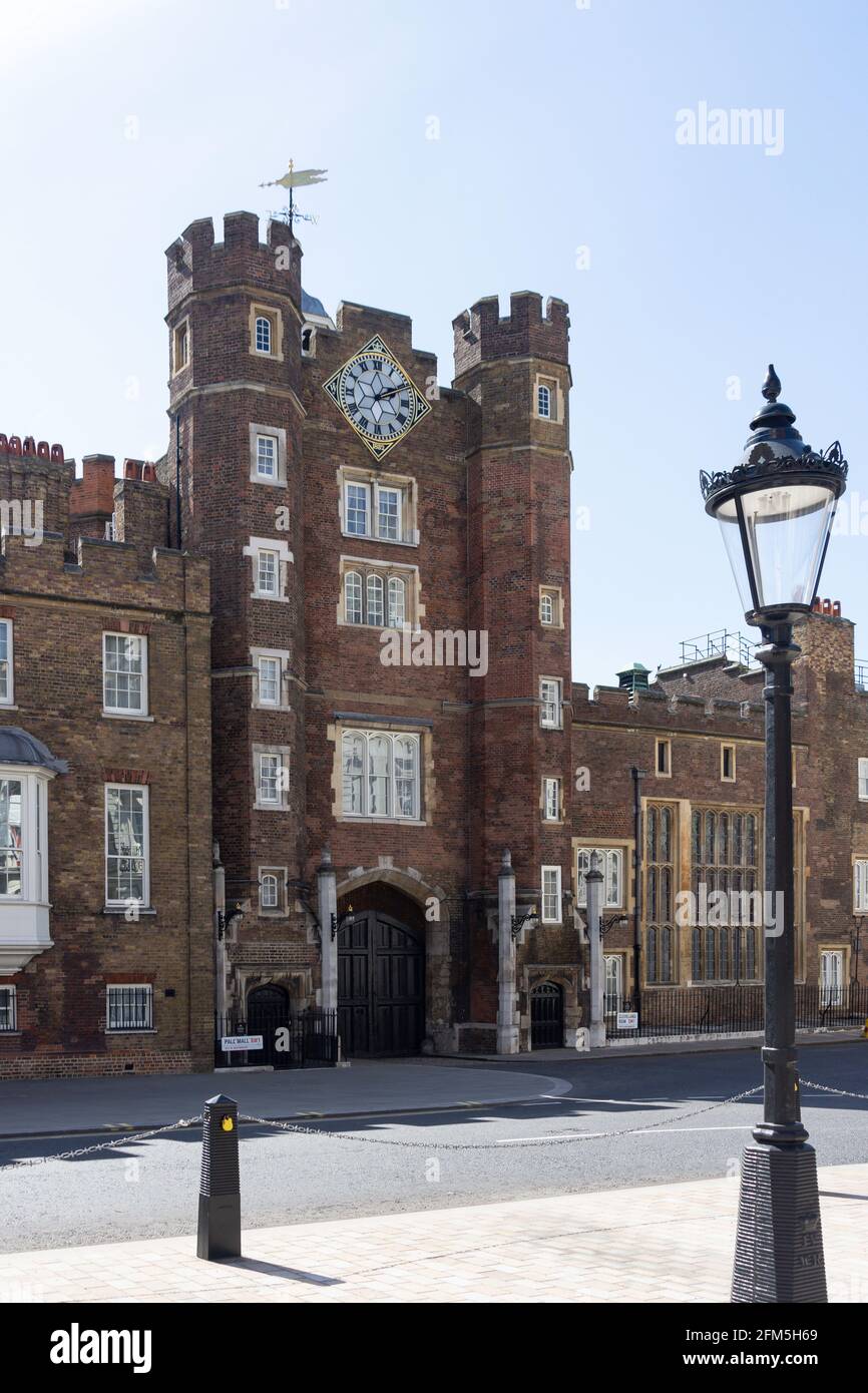 St James's Palace, Pall Mall, St James's City of Westminster, Greater London, Inglaterra, Reino Unido 16th Foto de stock