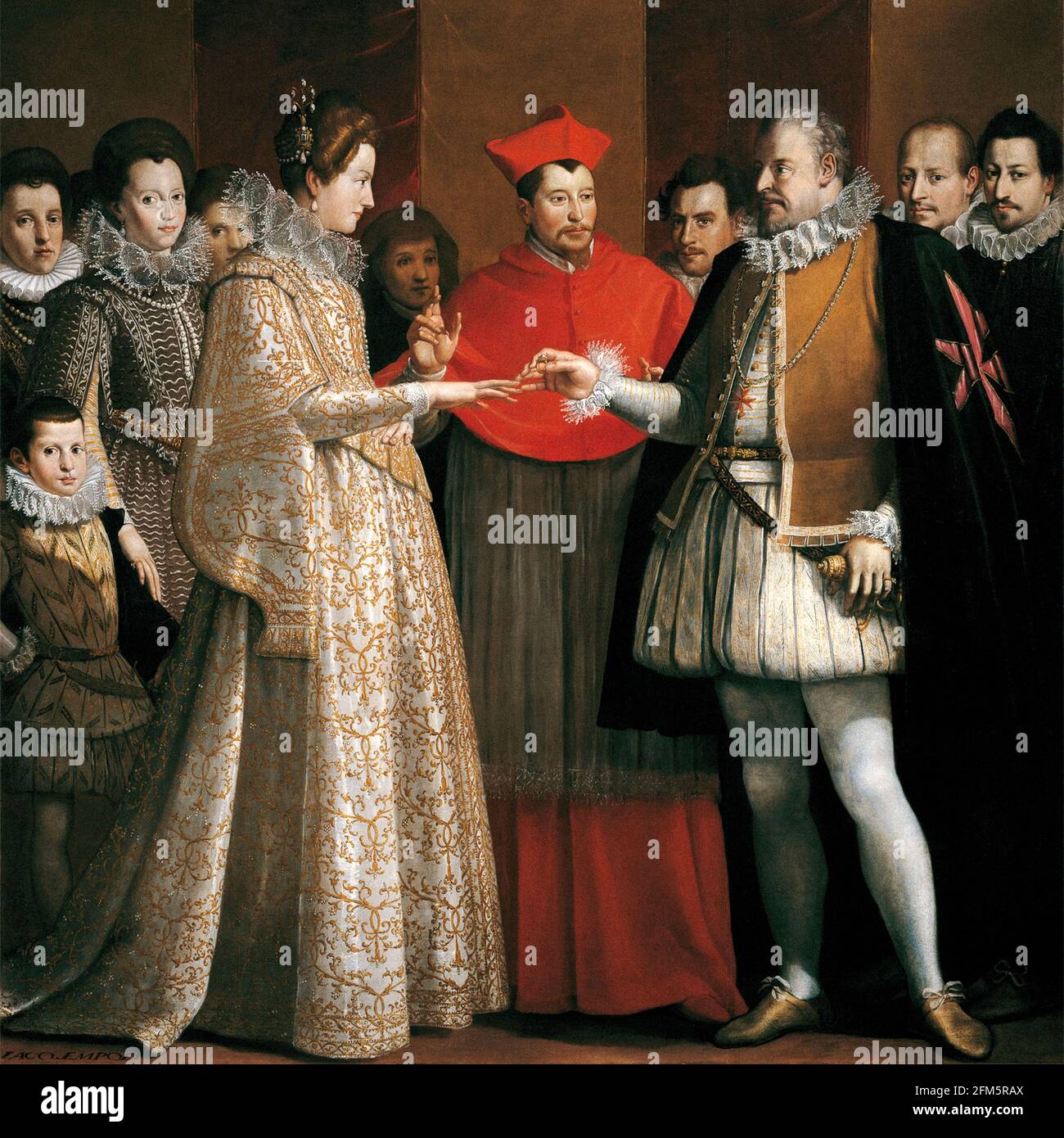 Maria De' Medici Matrimonio con Enrique IV de Francia Foto de stock