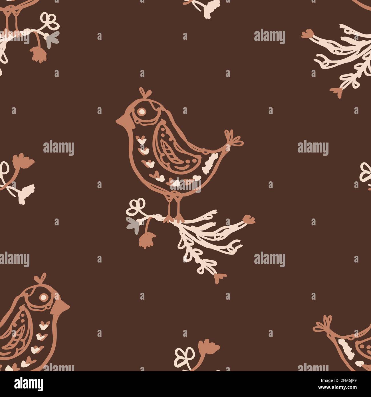 Fondo de diseño floral con diseño de pájaro de fideos minimalistas sin costuras. Fondo de pantalla de color de tono terroso boho tranquilo. Sencillo diseño de flores scandi unisex. Childish orgánico Imagen Fondo de diseño floral con diseño de pájaro de fideos minimalistas sin costuras. Fondo de pantalla de color de tono terroso boho tranquilo. Sencillo diseño de flores scandi unisex. Childish orgánico Imagen