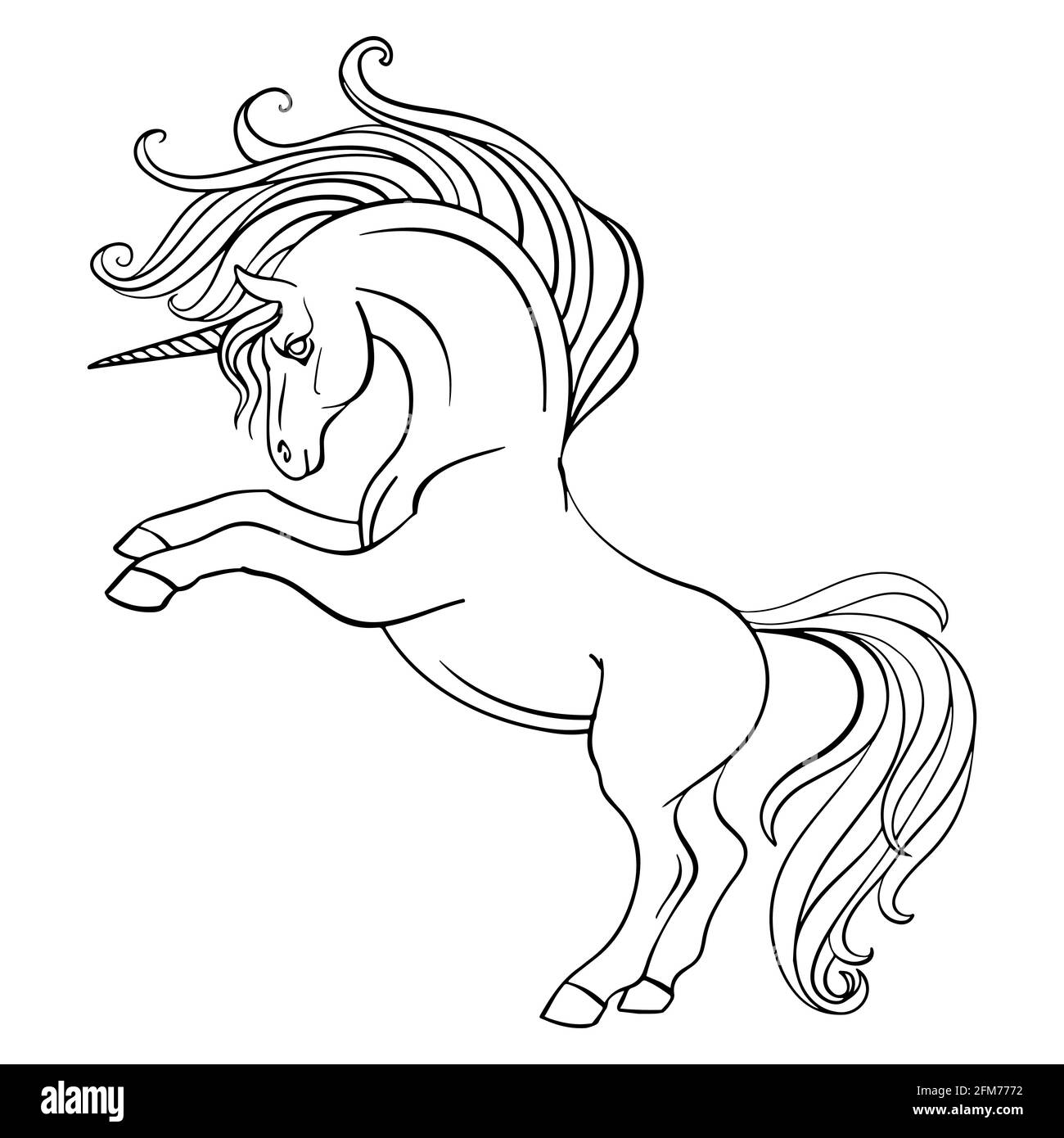 arco iris brite caballo para colorear