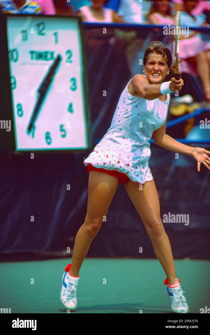 Tracy Austin (EE.UU.) compitiendo en el US Open Tennis 1980 Campeonatos Foto de stock