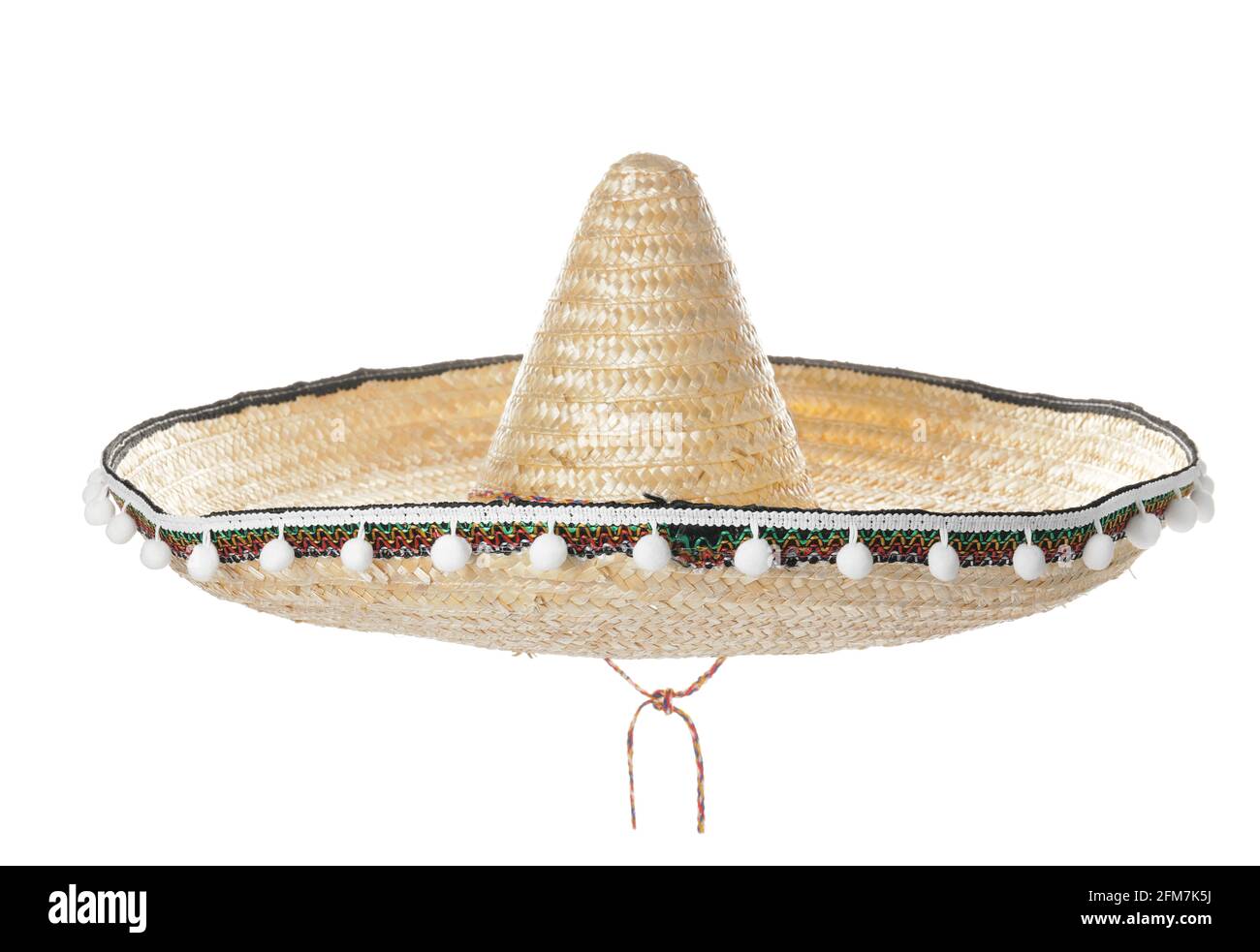 Sombrero mexicano sobre blanco Fotografía de - Alamy